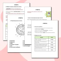 Рабочий лист по биологии на тему 