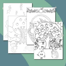 Книжка-раскраска для детей на тему «Ура, Всемирный день яблок!»