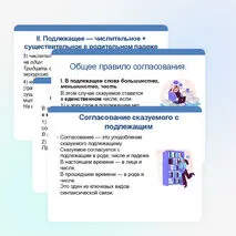 Презентация по русскому языку «Синтаксические нормы. Основные нормы согласования подлежащего со сказуемым» (11 класс).