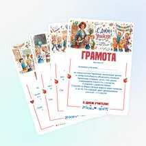 Грамоты для вручения педагогам в День учителя
