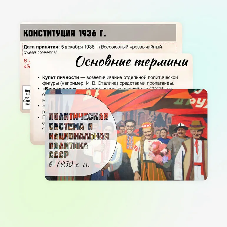 Презентация по Истории России. Политическая система и национальная политика СССР в 1930-е гг. 10 класс. Мединский.