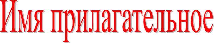 Имя прилагательное