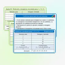 Презентация «Свойства дисперсии и стандартного отклонения» Вероятность и статистика 8 класс