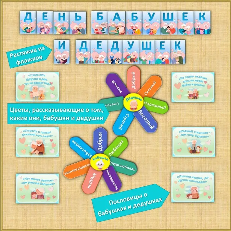 Оформление к Дню бабушек и дедушек.