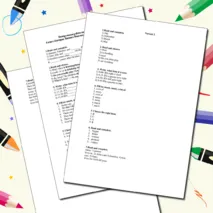 Контрольная работа по английскому языку за 2 четверть, 4 класс