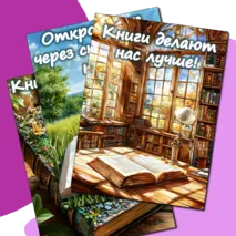 Всероссийский день чтения. 9 октября. Материалы для оформления стенда + закладки и наклейки.