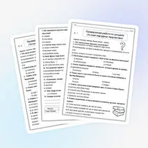 Проверочная работа по разделу 