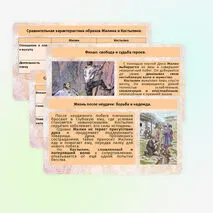 Л.Н. Толстой. Рассказ «Кавказский пленник». Жилин и Костылин. Сравнительная характеристика образов