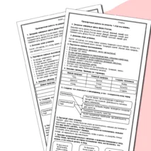 Проверочная работа по разделу 1 