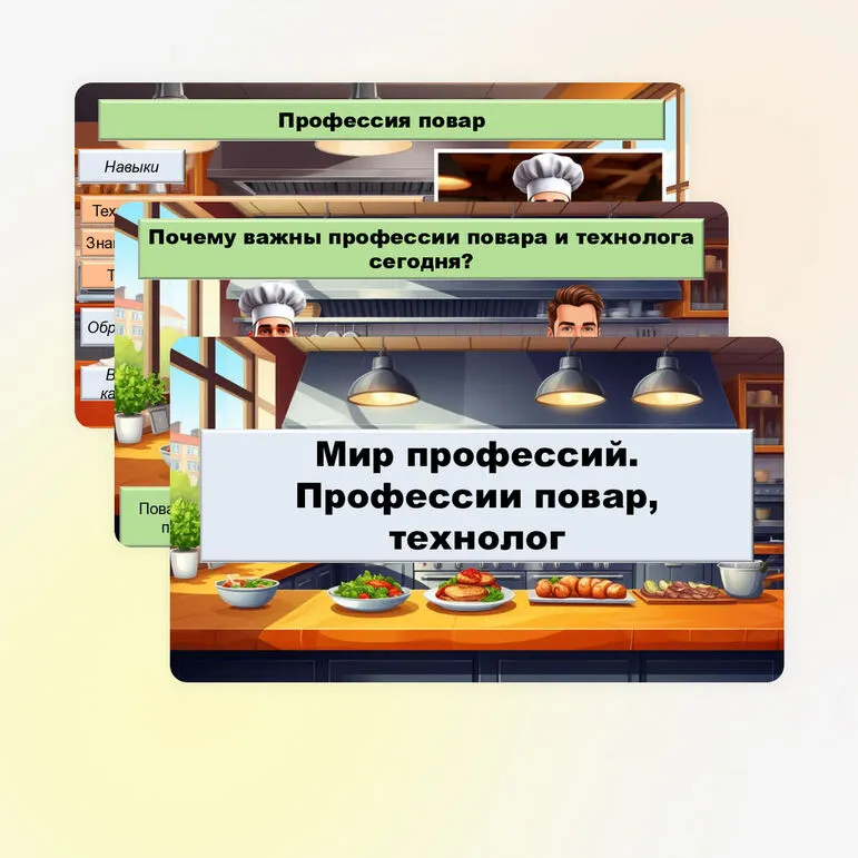 Презентация «Мир профессий. Профессии повар, технолог»