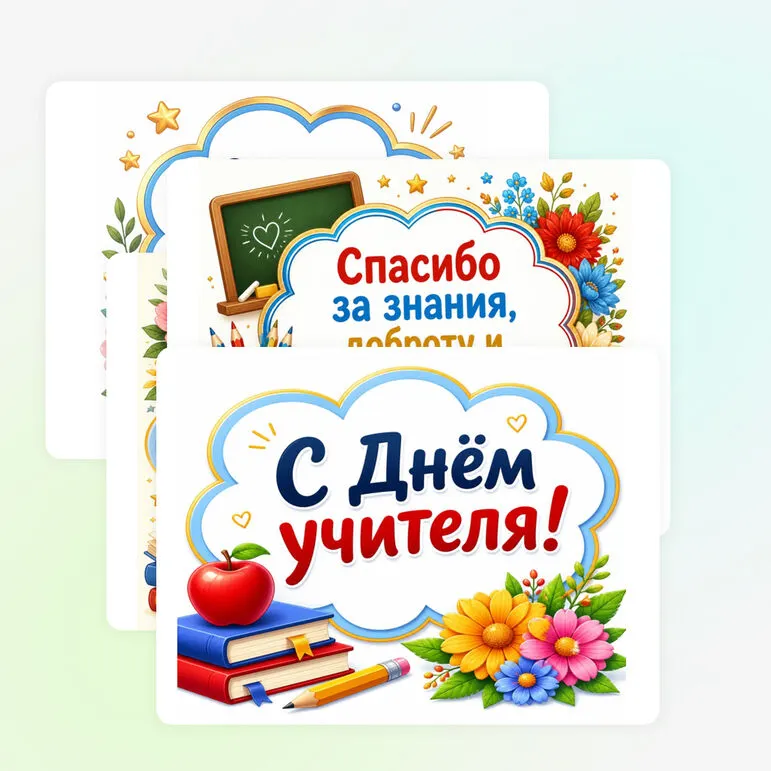 Украшение кабинета ко Дню учителя (речевые облачка)