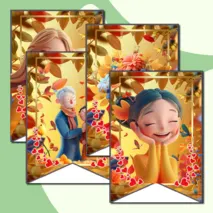 Флажки для украшения класса 