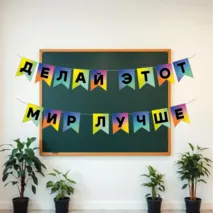Гирлянда из букв-флажков 