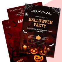 Приглашения на вечеринку Хэллоуина Halloween Party