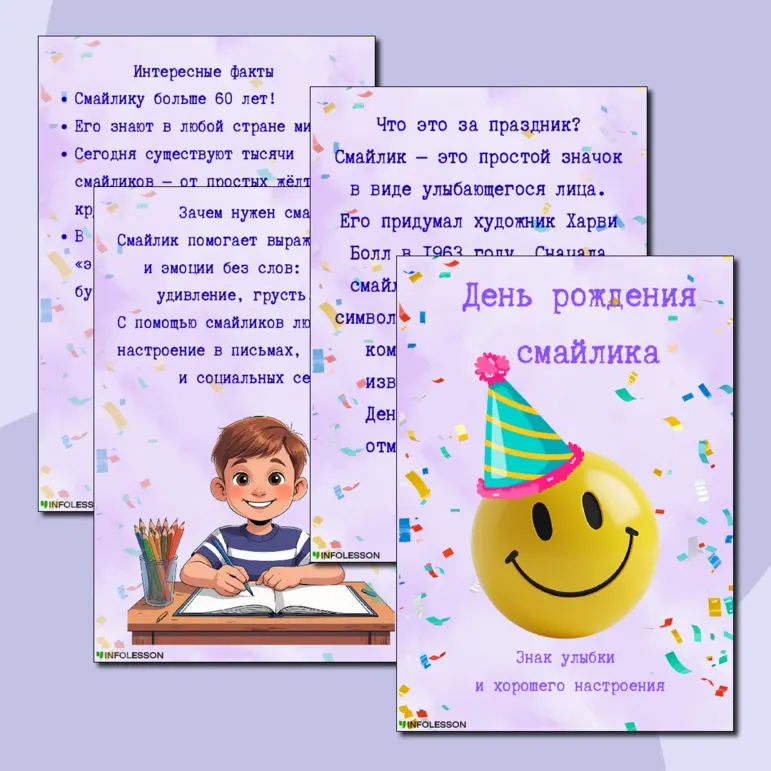 Папка-передвижка «День рождения смайлика»