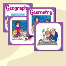 School subjects Школьные предметы Дидактические карточки на английском языке