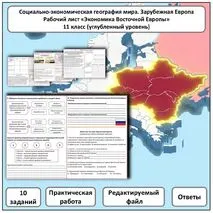 Рабочий лист по географии «Экономика Восточной Европы. Практическая работа» (углубленный уровень)