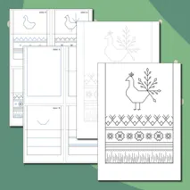 Образец рисунка «Рушник» (полотенце) по теме «Русская народная вышивка»