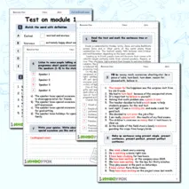 Контрольная работа по английскому языку модуль 1 Spotlight -9