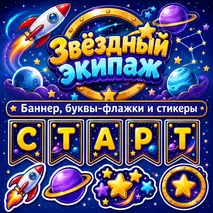 Оформление лагерного отряда «Звёздный экипаж»