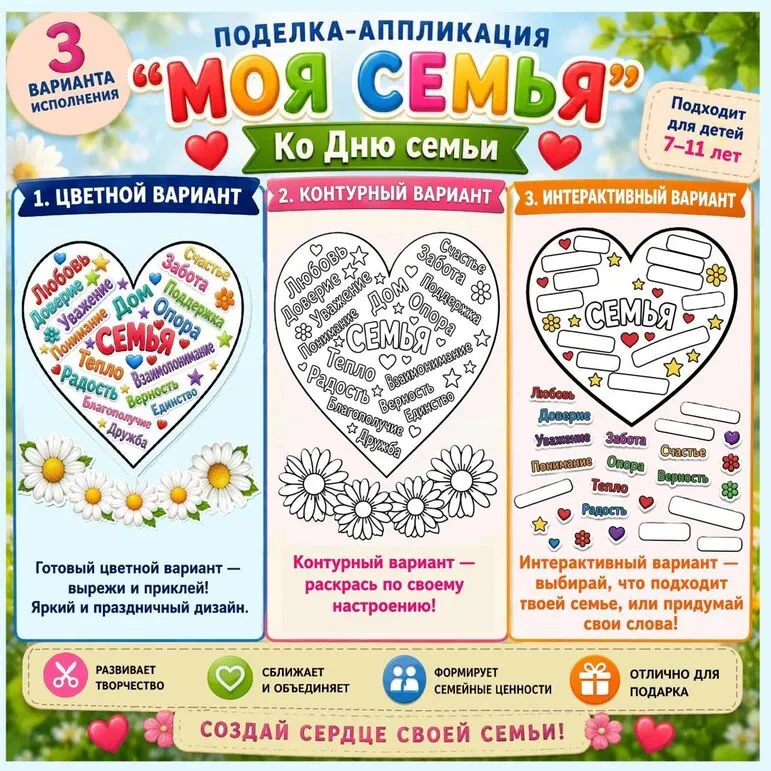 Поделка (аппликация) «Моя семья»