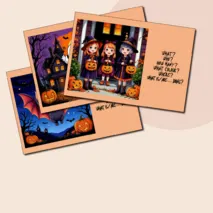 Halloween. Speaking cards.