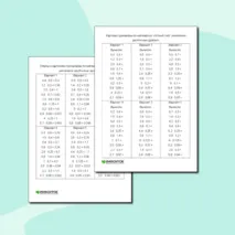 Карточки-тренажёры по математике «Устный счёт: умножение десятичных дробей»