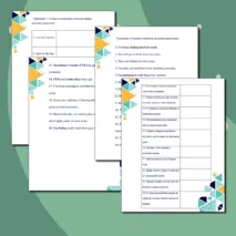 Рабочий лист «Time Expressions in Tenses»