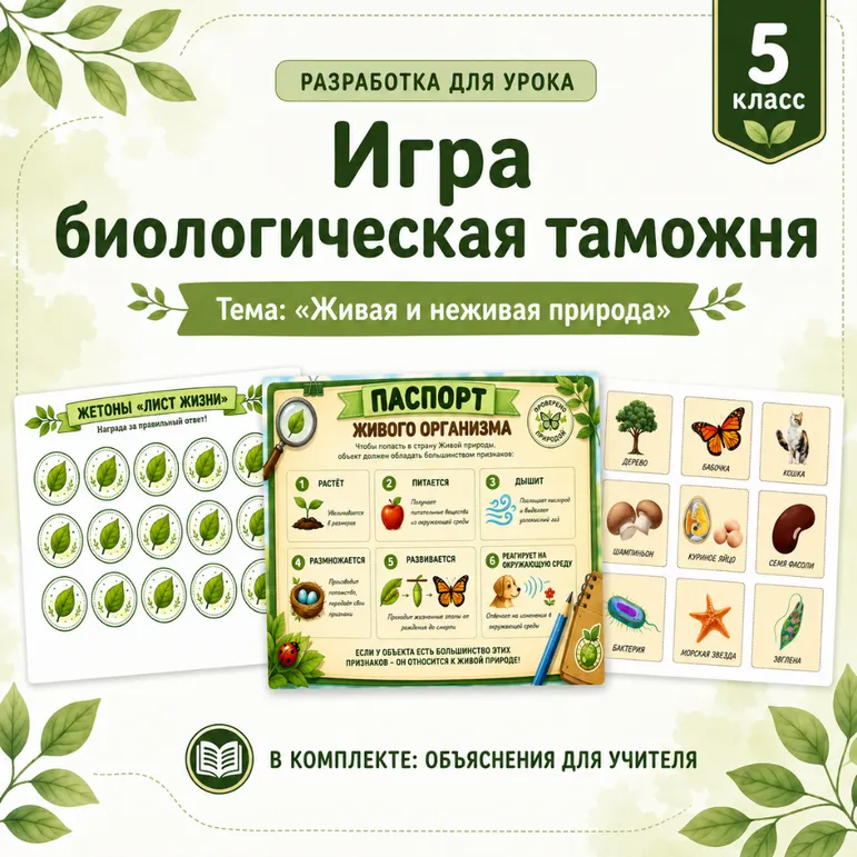 Живая и неживая природа. Признаки живого