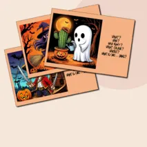 Halloween. Speaking cards.