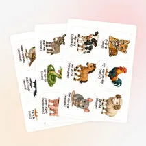 Логопедические карточки для звукоподражания