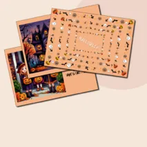Halloween. Speaking cards.