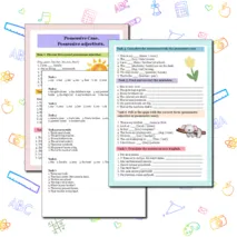 Рабочий лист по английскому языку «Possessive Case & Possessive Adjectives»