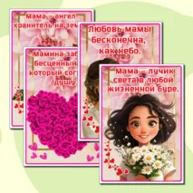 Флажки для украшения класса ко Дню матери