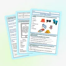 Рабочий лист, Spotlight 4, module 16A 