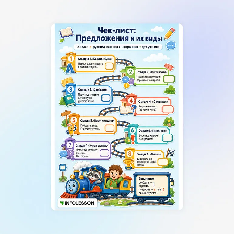 Чек-лист «Предложения и их виды»