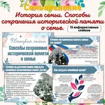«История семьи. Способы сохранения исторической памяти о семье»/Семьеведение/Презентация