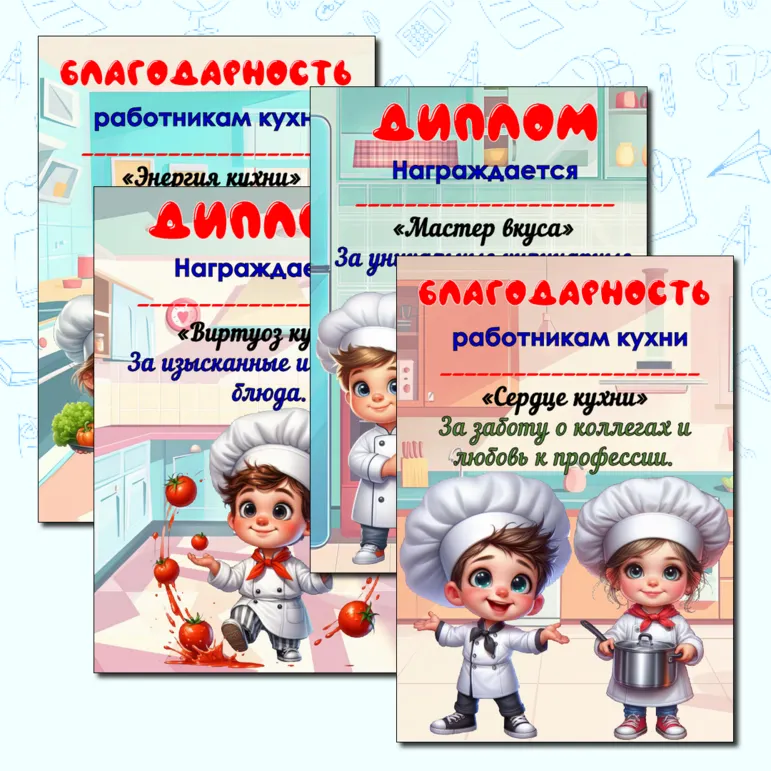 День повара. Дипломы и благодарности. Можно редактировать.