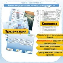 Россия индустриальная: атомная промышленность. Профминимум Россия - мои горизонты. 8-9 кл. Презентация + конспект