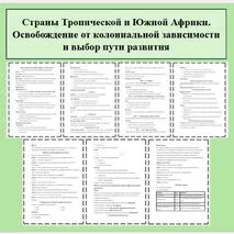 Конспект урока по Всеобщей истории 11 класс. Тема: «Страны Тропической и Южной Африки. Освобождение от колониальной зависимости и выбор пути развития » В.Р. Мединский, А.О. Чубарьян