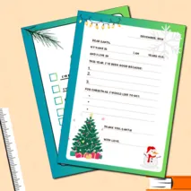 «Шаблон письма для Санты» + чек-лист. Letter to Santa+checklist