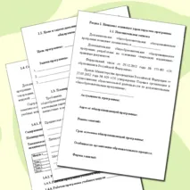 Шаблон дополнительной общеобразовательной программы