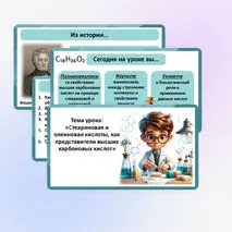 Презентация по химии «Стеариновая и олеиновая кислоты, как представители высших карбоновых кислот»