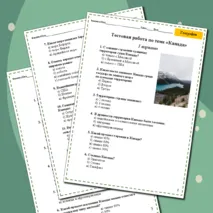 Тестовая работа по географии 11 класс 