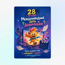 Открытка к 28 октября – Международный день анимации