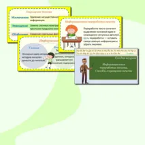 Презентация «Информационная переработка текста. Способы сокращения текста», русский язык, 6 класс