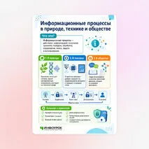Памятка «Информационные процессы в природе, технике и обществе»