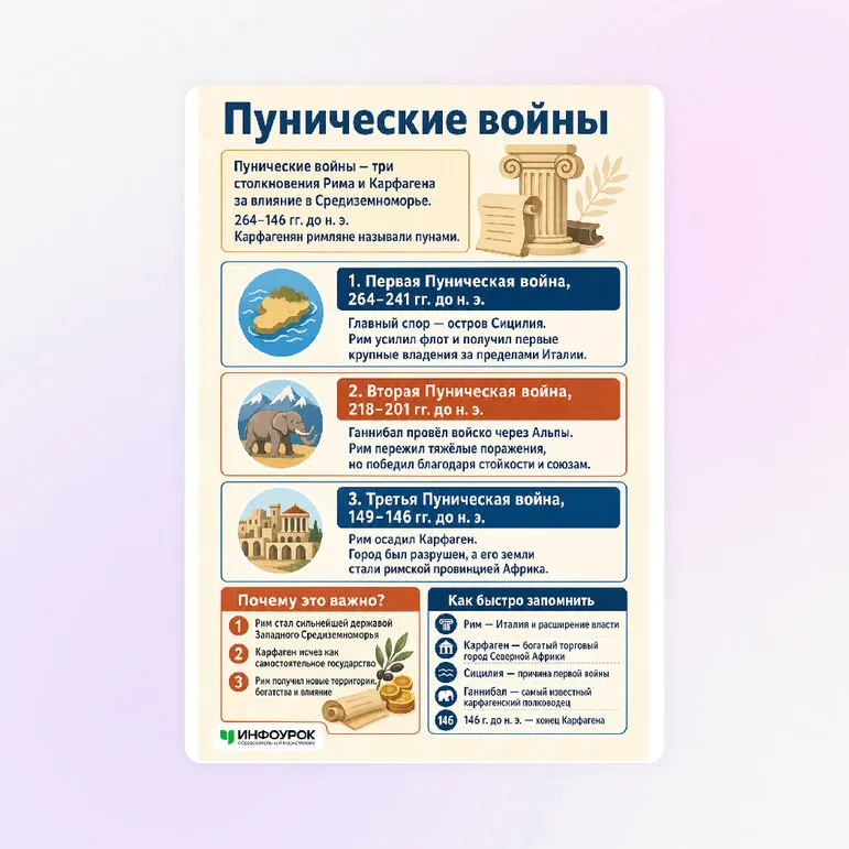 Памятка «Пунические войны»