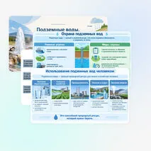 Презентация: Подземные воды, их происхождение, условия залегания и использования. Минеральные источники.