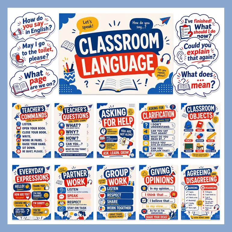 Оформление кабинета английского языка «Classroom Language»